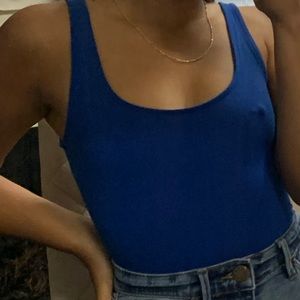 Blue bodysuit